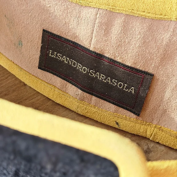 Lisandro Sarasola Vintage 80s Leather Suede Statement Belt - Picture 5 of 5